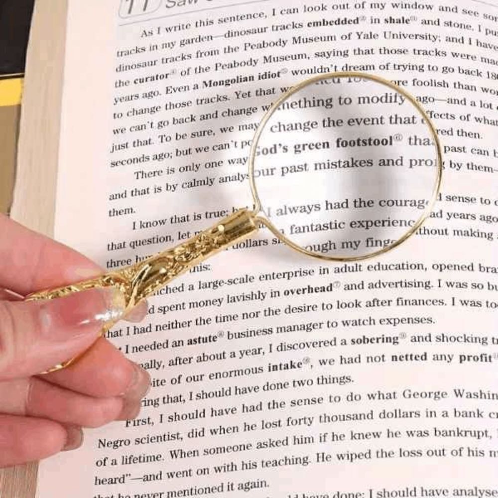 Silver Embossed Handle Magnifying Glass - Picture 4 of 4